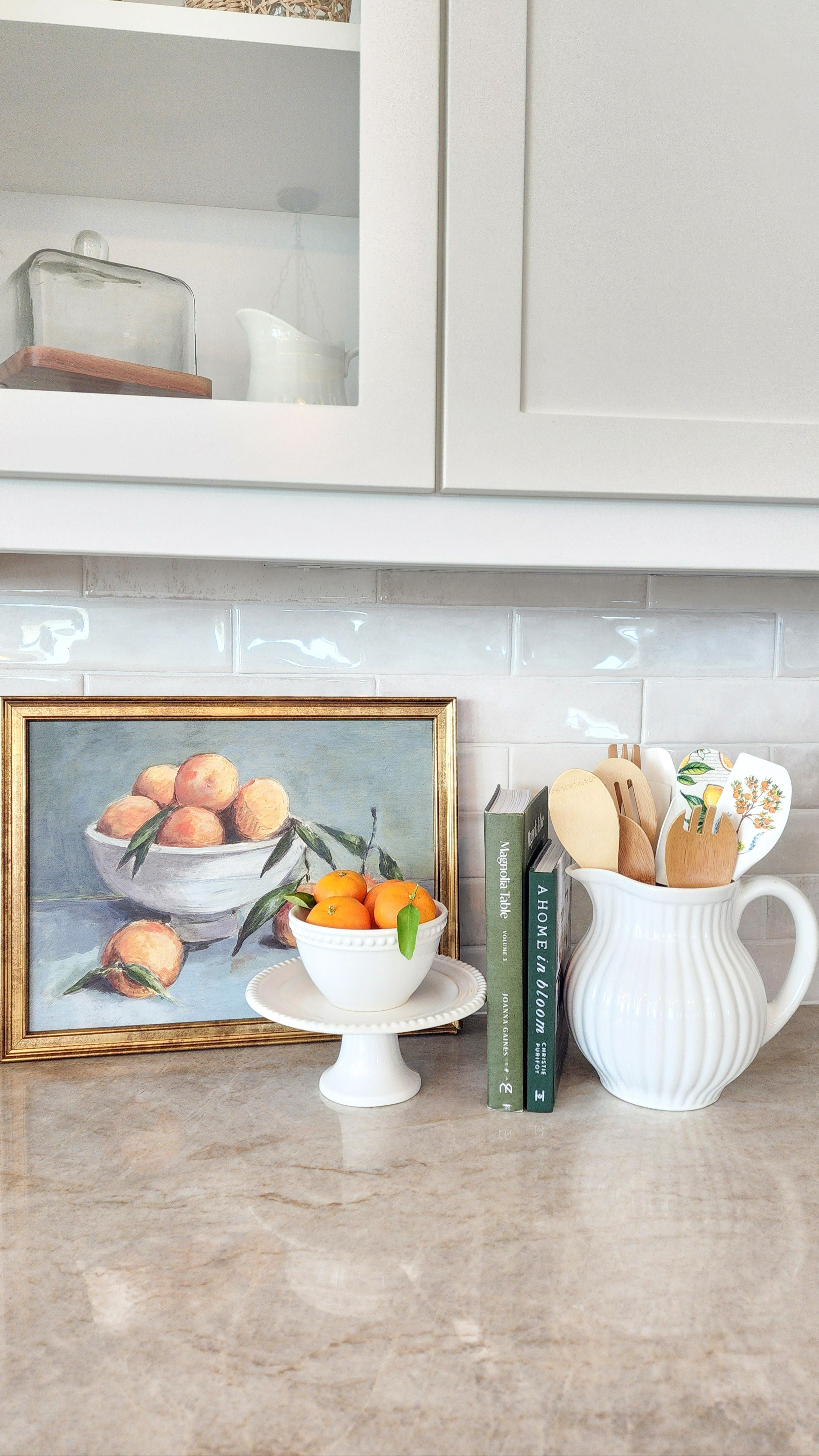 Kitchen countertop styling with a colorful citrus art print brings such a beautiful warmth to the kitchen!#springstyle#kitchenstyling#lemonartprint#targeystyle

#LTKHome