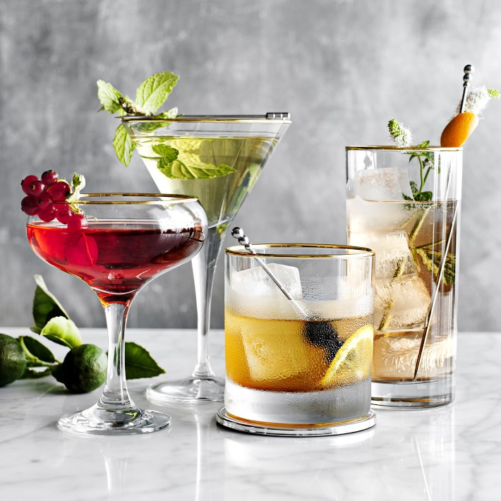 Gold Rim Glassware Collection | Williams-Sonoma