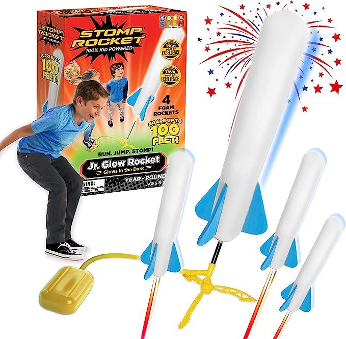 Stomp Rocket The Original Jr. Glow Rocket Launcher, 4 Foam Rockets and Toy Air Rocket Launcher - ... | Amazon (US)