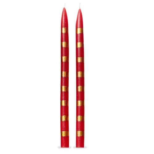 tag Red Gold Striped Taper Candles Set of 2 for Christmas at Nordstrom | Nordstrom