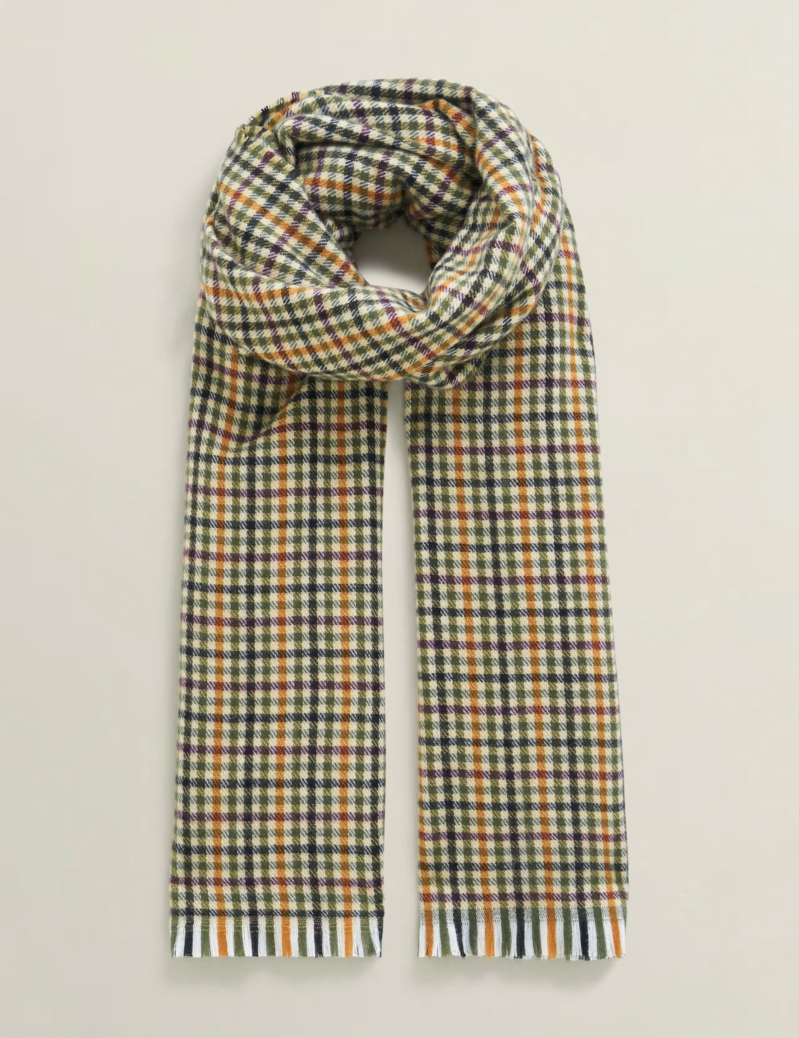 Checked Raw Hems Scarf | Marks & Spencer (UK)
