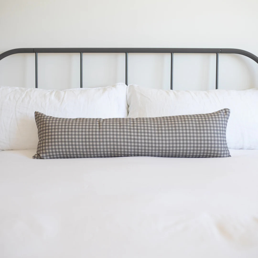 Gingham in brown Lumbar - 12x20"| 12x40" | Woven Nook