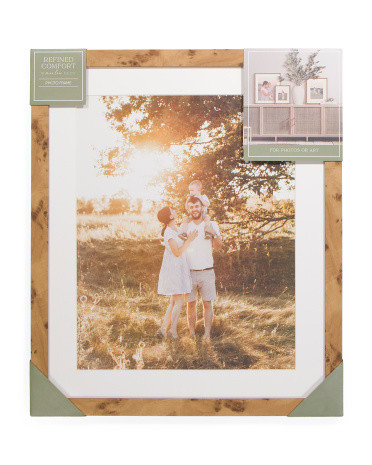 20X24 Matted To 16X20 Burl Wood Portrait Wall Frame | TJ Maxx