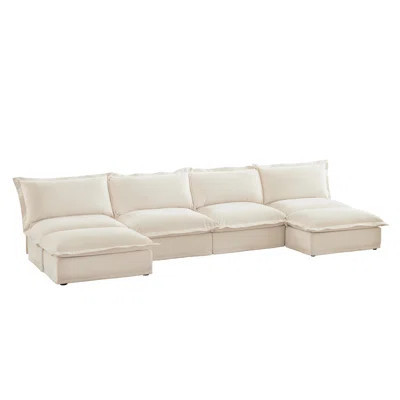 Kaylor Slipcovered U Shape 4-Seater Sectional Couch | Wayfair North America