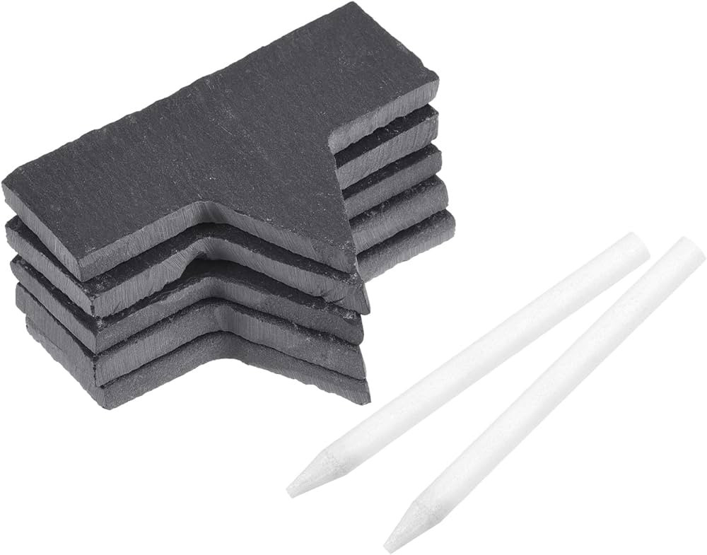 PATIKIL Plant Labels with Pen, 10Pcs Slate Rectangle Shape Marker Tags for Outdoor Indoor Garden | Amazon (US)