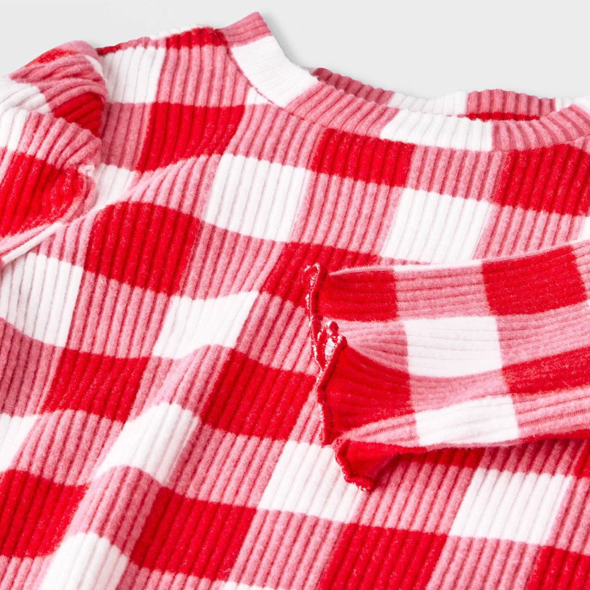 Baby Girls' Plaid Cozy Ribbed Top & Bottom Set - Cat & Jack™ Pink | Target