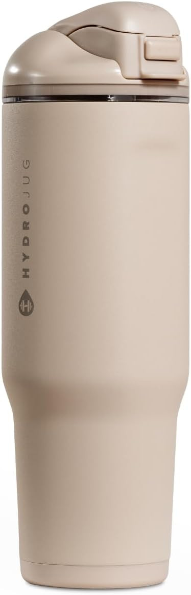 HydroJug Ease2o Water Bottle with Straw & Chug Lid, Stainless Steel, Vented Cap to Help Reduce Pr... | Amazon (US)