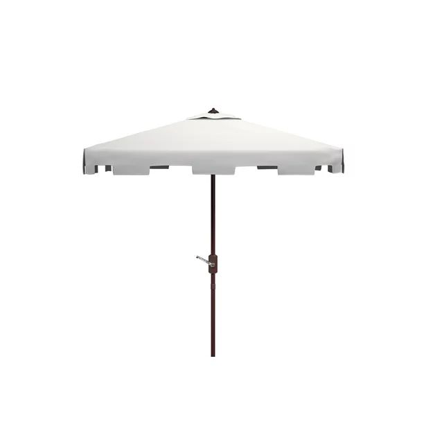 Safavieh Zimmerman 7.5' Market Crank Square Patio Umbrella, White | Walmart (US)