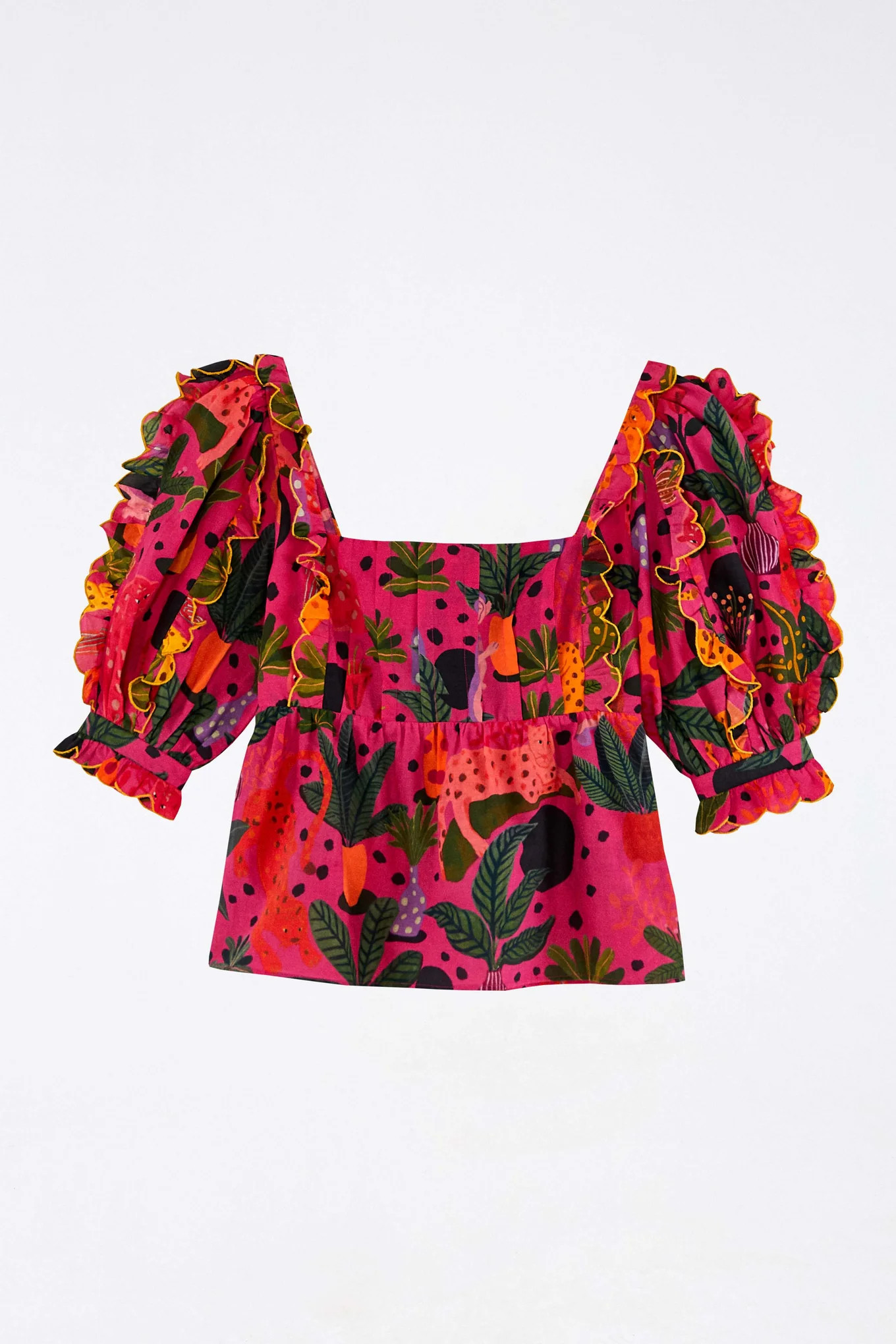 PINK POP LEOPARDS BLOUSE | FarmRio (US)