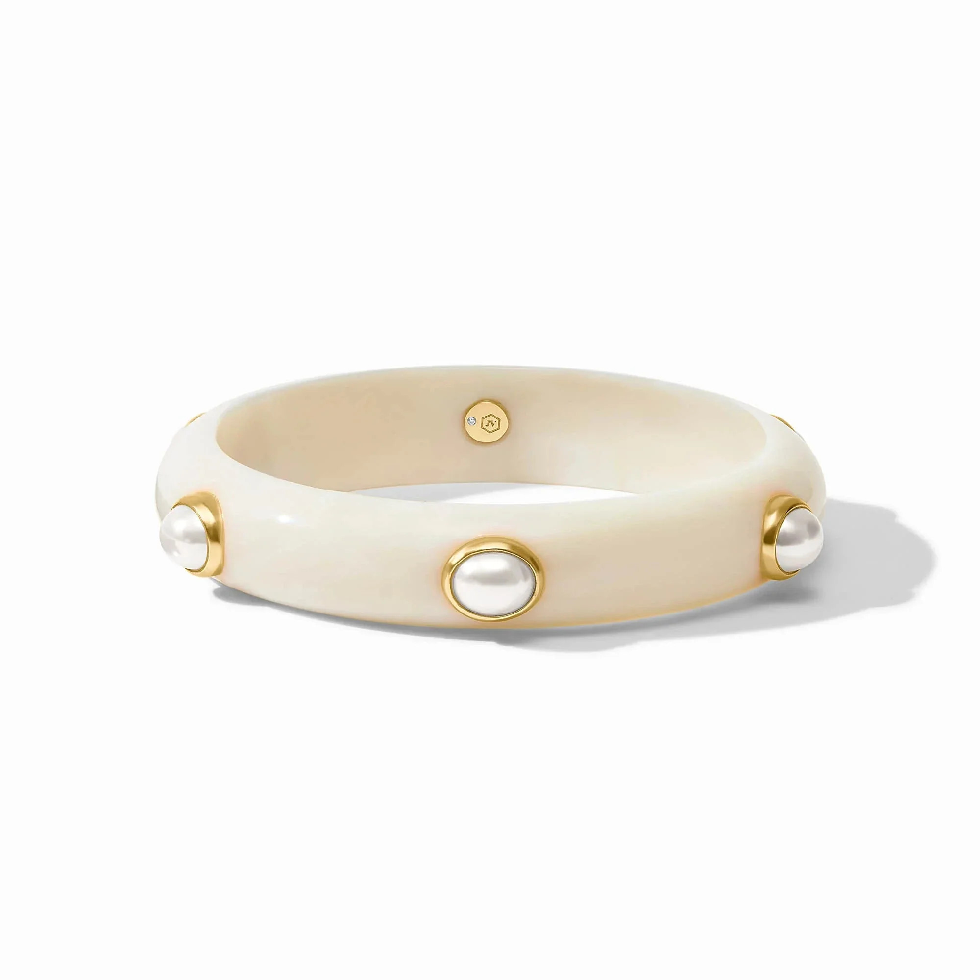 Carnaby Stone Bangle - Pearl | The Horseshoe Crab