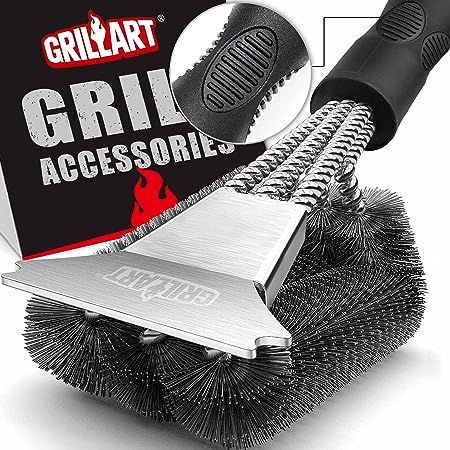 GRILLART Grill Brush and Scraper, Extra Strong BBQ Cleaner Accessories, Safe Wire Bristles 18" Ba... | Amazon (US)