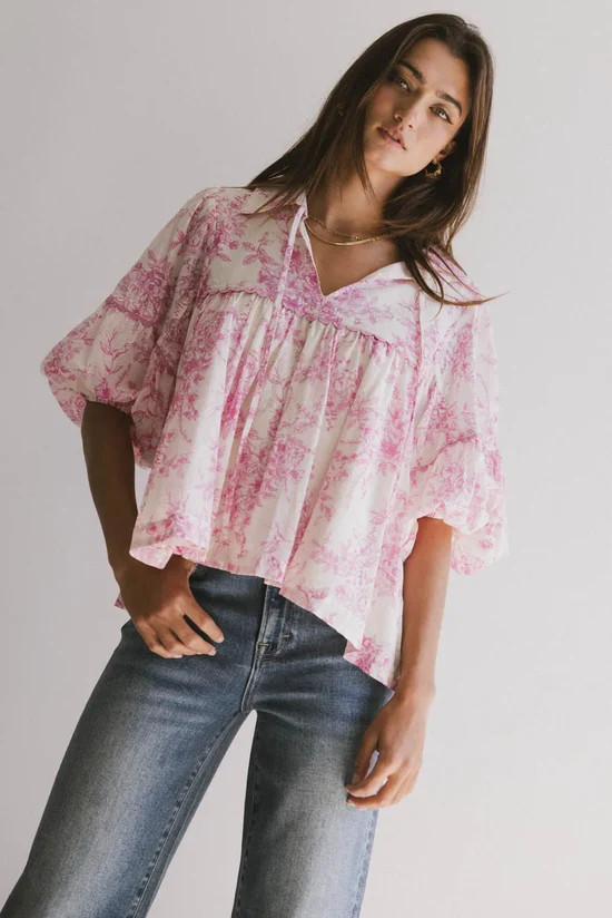 Madison Floral Blouse in Pink - FINAL SALE | Böhme US