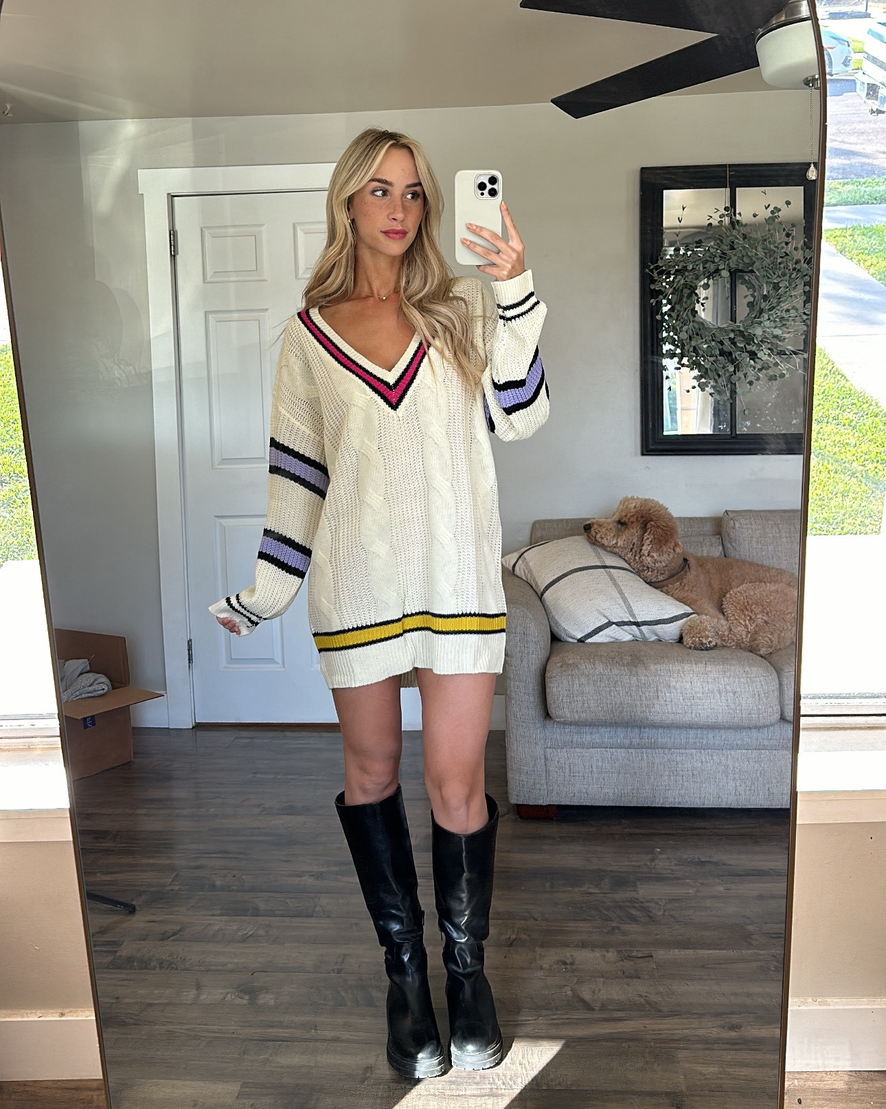 The perfect sweater dress for fall 🍁 

Usually a size S but ordered a M for an oversized fit 

#LTKFallSale #LTKSeasonal #LTKVideo