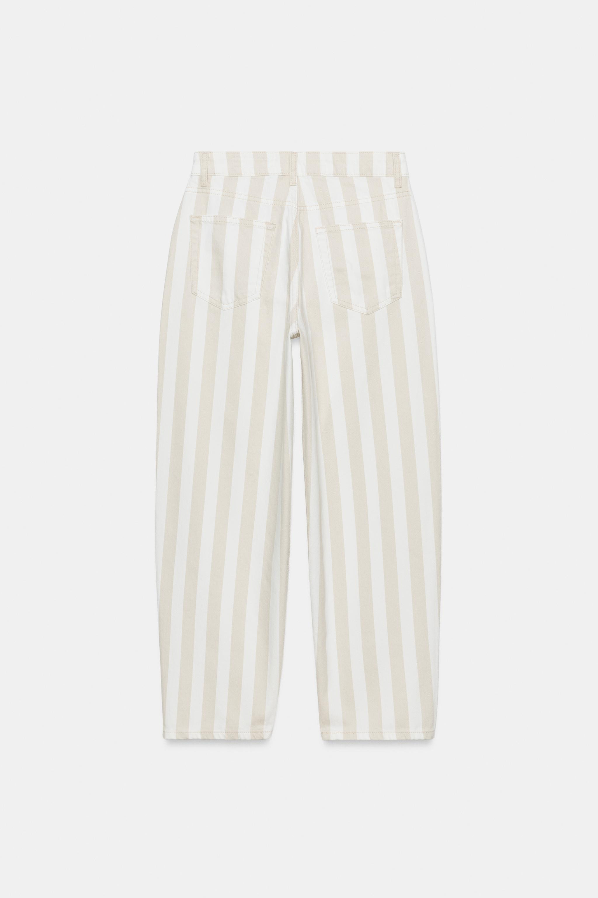 ZW COLLECTION MID-RISE STRIPED TAPERED JEANS | Zara US