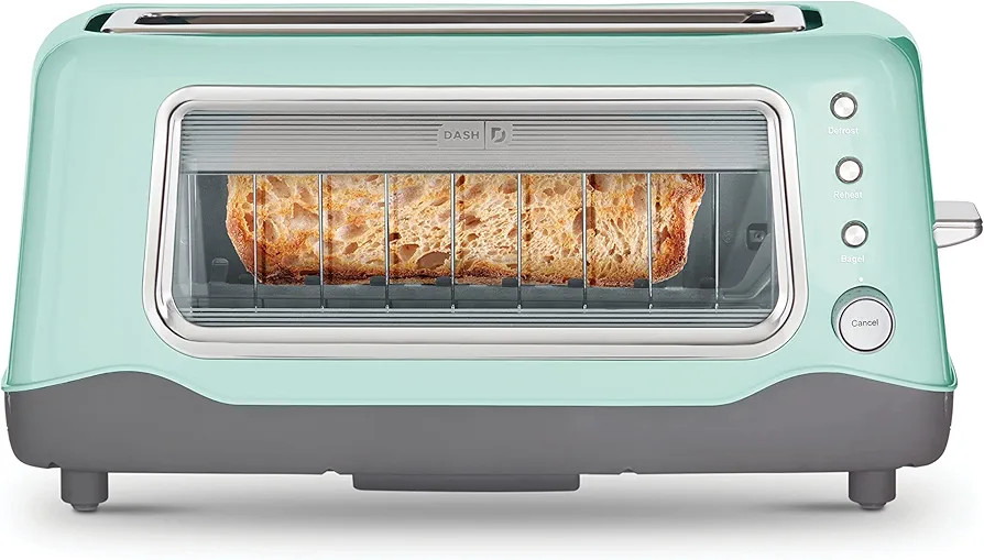 DASH Clear View Toaster: Extra Wide Slot Toaster with See Through Window - Defrost, Reheat + Auto... | Amazon (US)