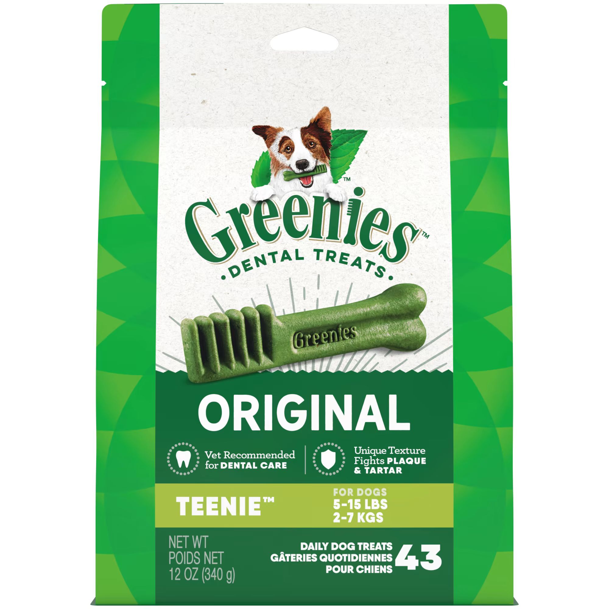Greenies Original Teenie Dental Dog Treats, 12 oz., Count of 43 | Petco | Petco