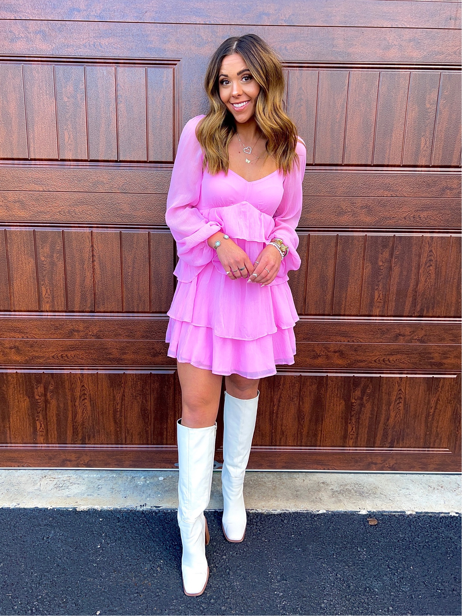 abercrombie pink dress Abercrombie Emerson Angel Sleeve Mini Dress main image 1