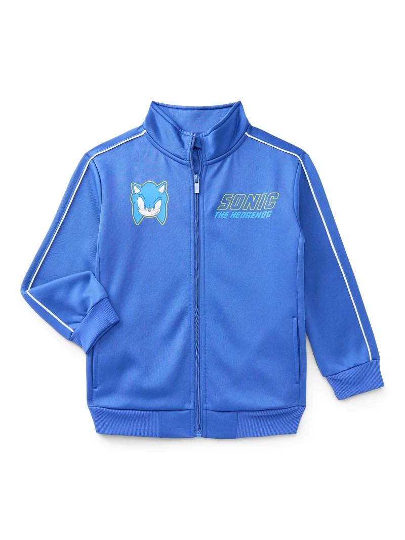 Sonic the Hedgehog Boys Graphic Zip Track Jacket, Midweight, Sizes 4-18 - Walmart.com | Walmart (US)