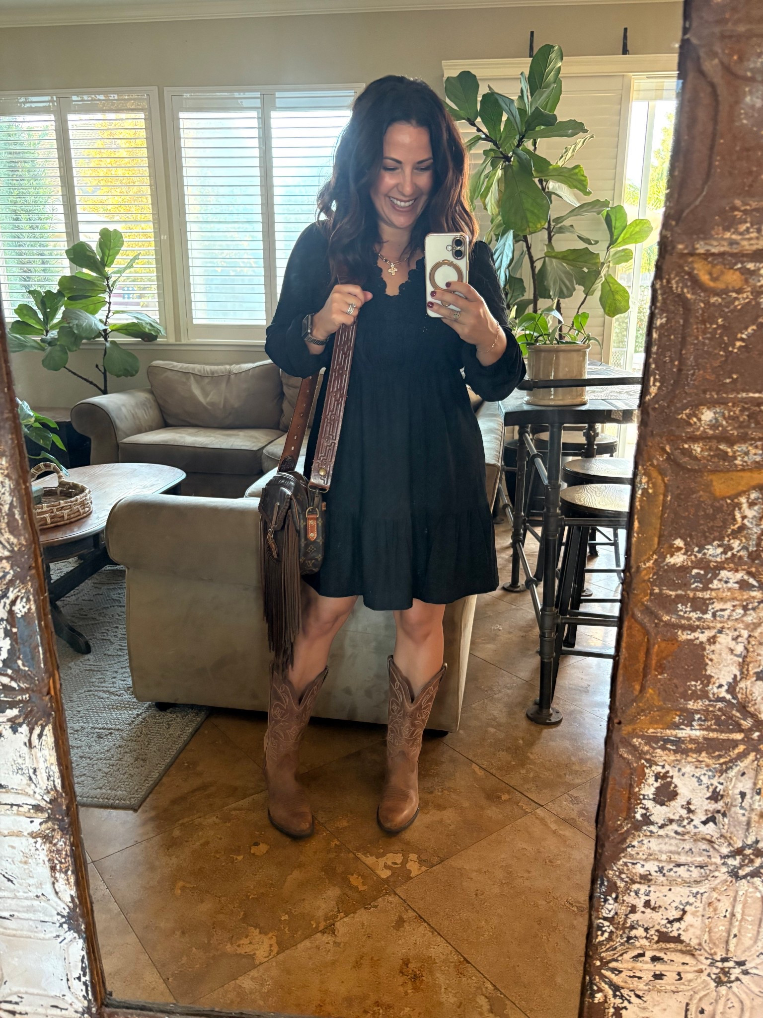 Farm to Fork Dinner date night! This would be perfect for a fall country concert. Wearing a small in this dress, I highly recommend. It’s soft, stretchy, flattering, has lace detail on the neckline. 

#LTKOver40 #LTKPetite #LTKSeasonal