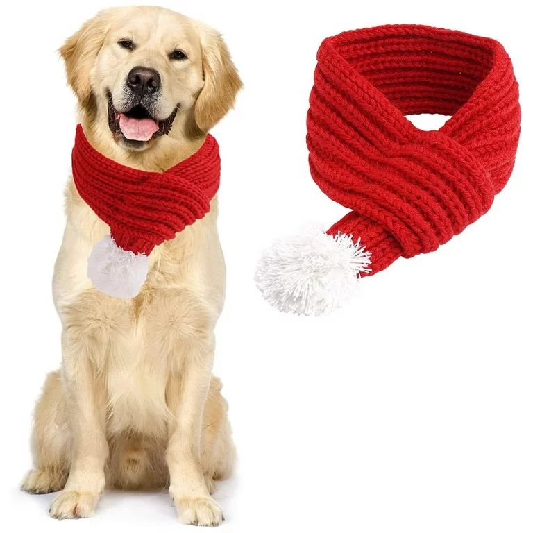Dog Scarf Pet Dog Solid Knitted Scarf Christmas Pet Headdress Cat Dog Clothes Accessories Pet Kni... | Walmart (US)