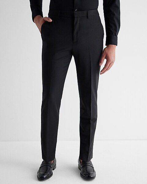 Extra Slim Black Wool-Blend Modern Tech Suit Pant | Express