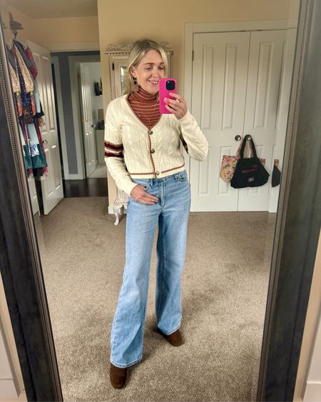 Cute Walmart finds! Sweater and turtleneck run true to size. 
Wearing a XS in the turtleneck and a S in the cardigan.

#Walmart #falloutfits #jeans

#LTKfindsunder50 #LTKstyletip #LTKSeasonal