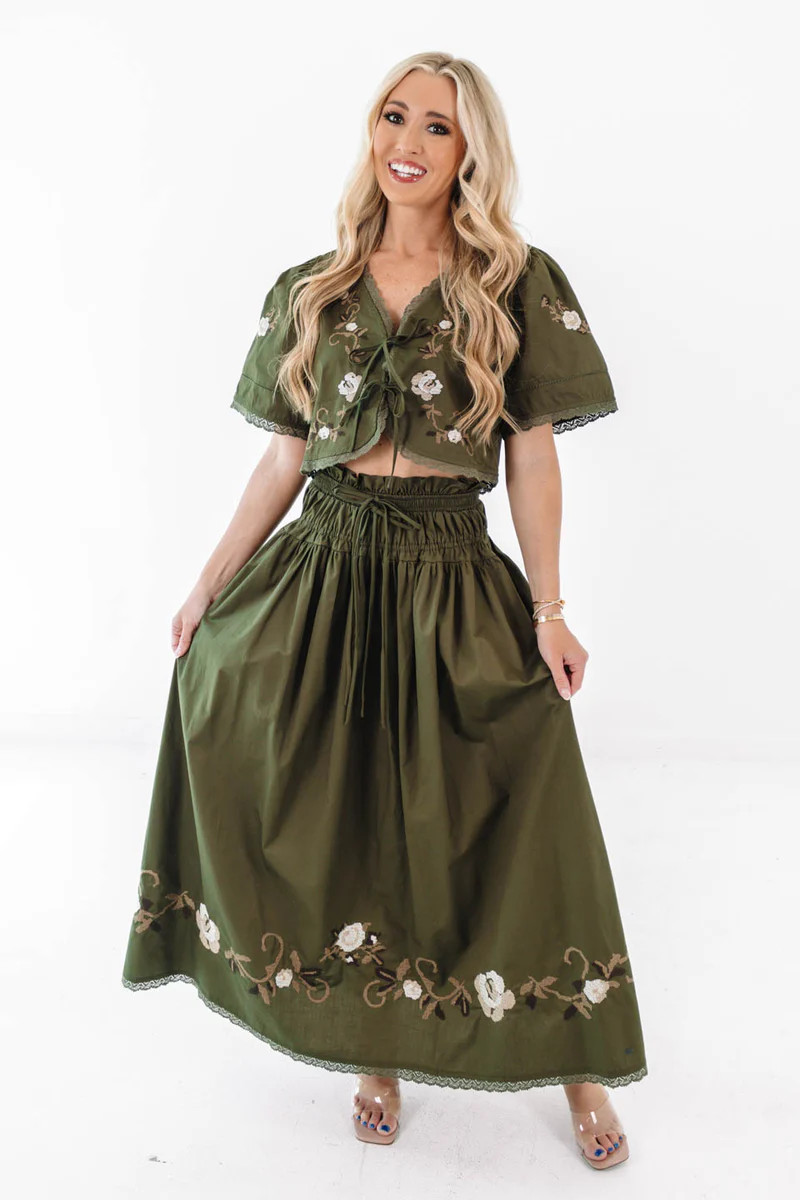 Hometown Date Top - Olive | The Impeccable Pig