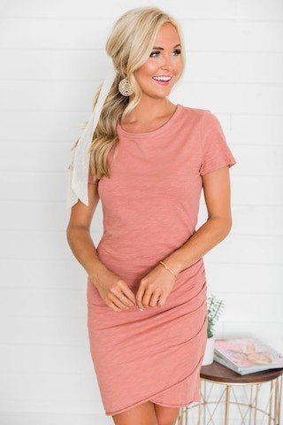 Give Me A Little Time Cinnamon Dress | The Pink Lily Boutique