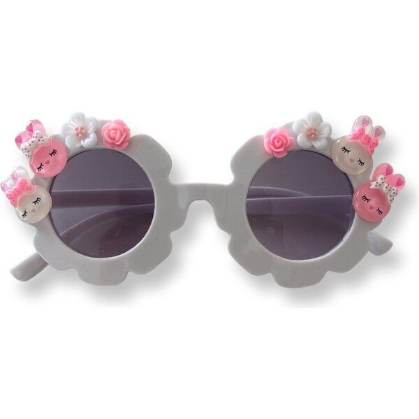 Bunny Love Cami Flower Sunnies, White - Mila's Sunny World Sunglasses | Maisonette | Maisonette