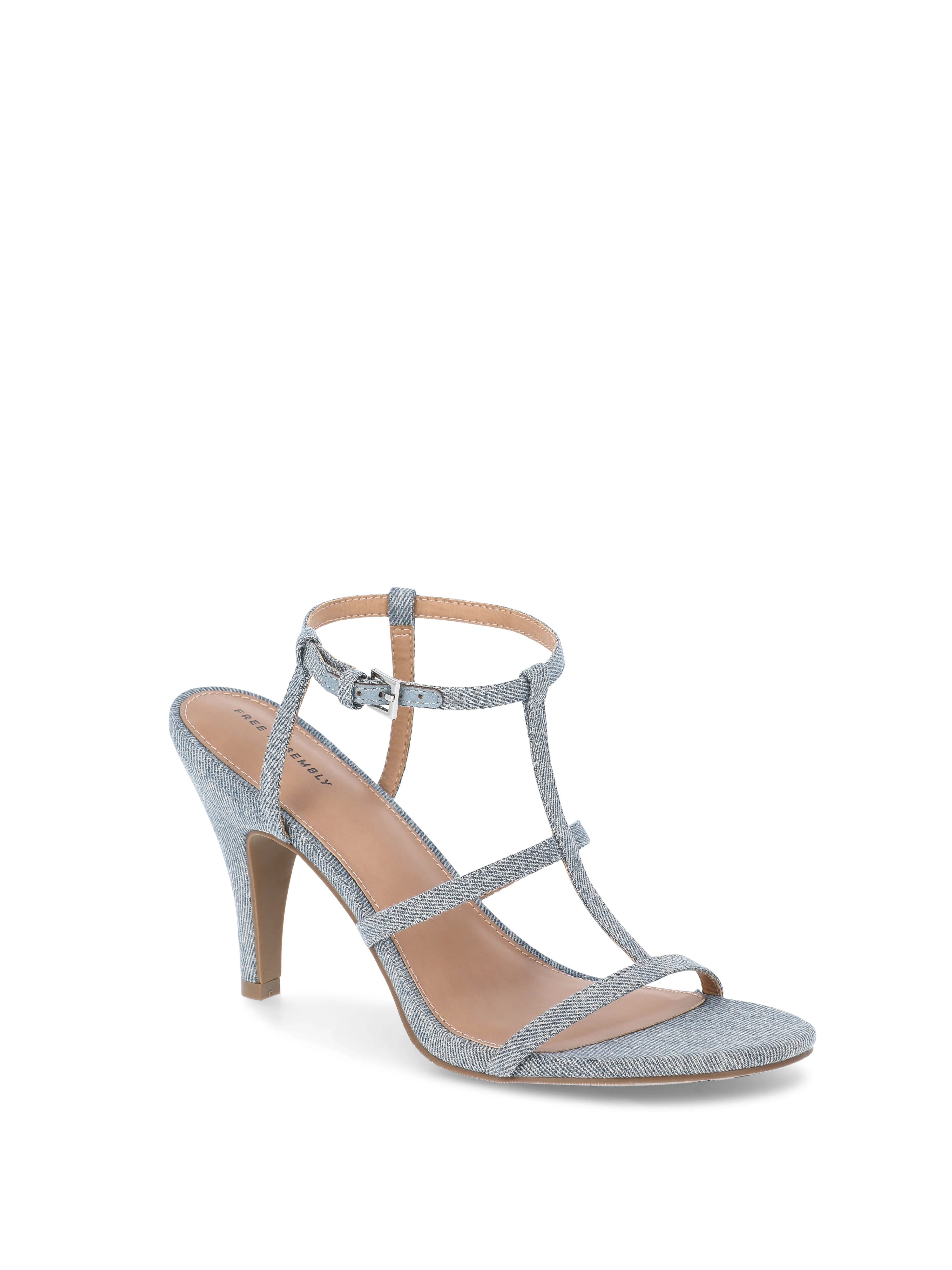 Free Assembly Women's Strappy Stiletto Sandals, Sizes 6-11 | Walmart (US)