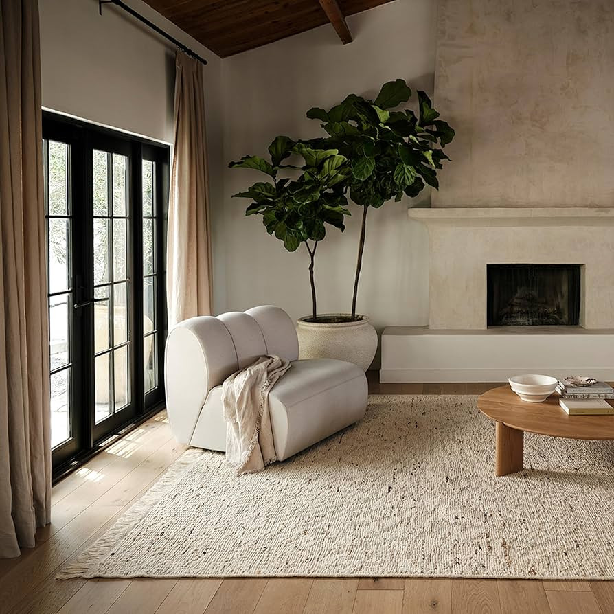 Rugs USA Juju Ivory/Grey, 8'6" x 11'6", Handmade, Diamond Trellis, Wool, Soft and Cozy, High Traf... | Amazon (US)