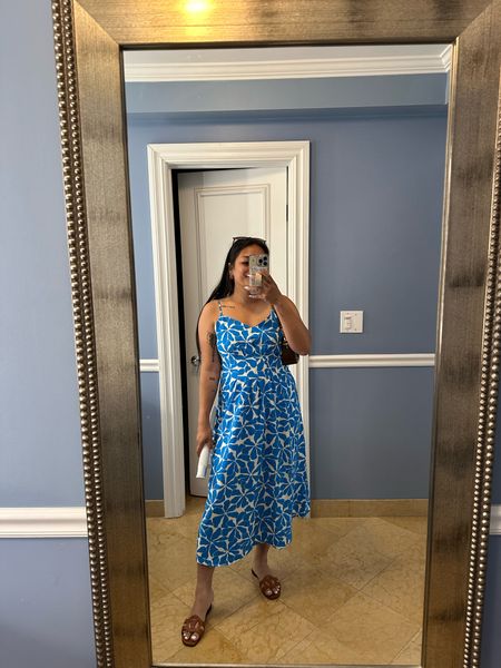 About to shoot content around the hotel 📸 and then have lunch! This is the perfect summer dress; lightweight and runs tts. It doesn’t have pockets, the straps are adjustable, and the waist has a slight stretch. 💙

#LTKMidsize #LTKParties #LTKTravel