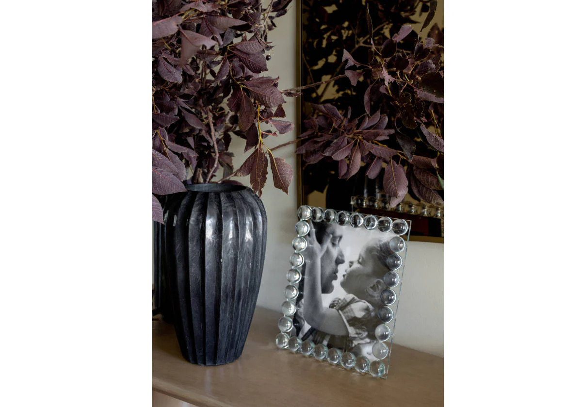 FLORA MARBLE VASE | Black | Alice Lane Home Collection