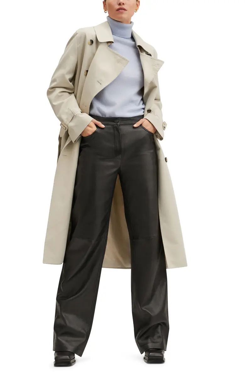 MANGO Double Breasted Trench Coat | Nordstrom | Nordstrom