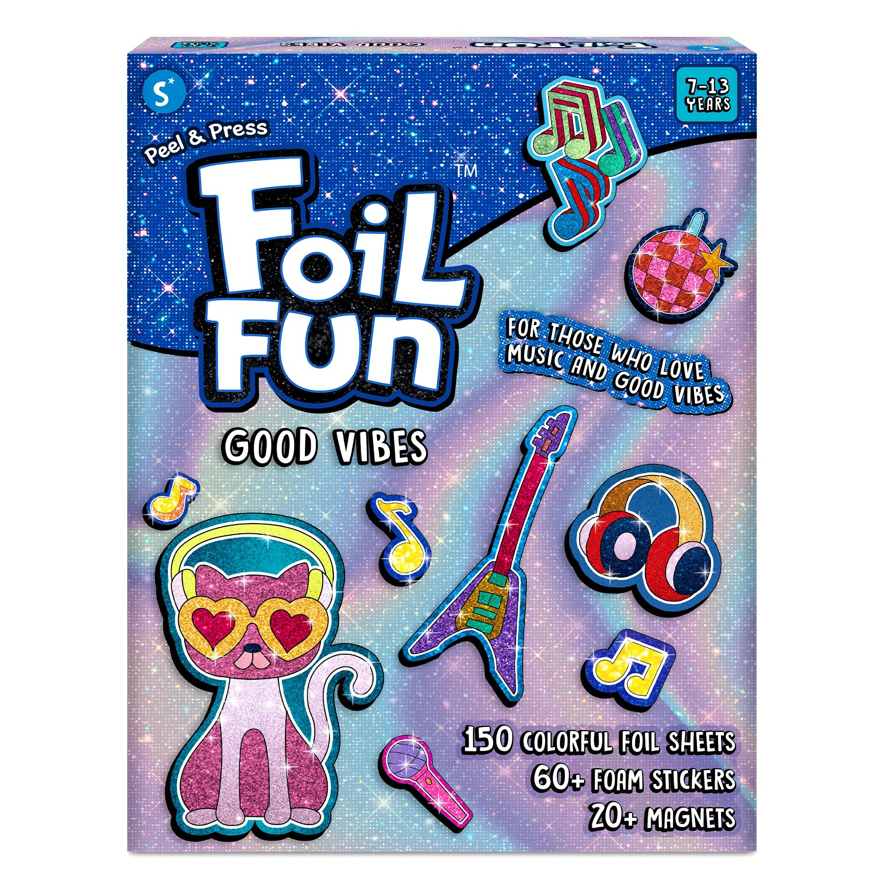 Skillmatics Foil Fun - Good Vibes, 20+ DIY Foil Art Magnets, Mess-Free Craft Kit, 60+ Foam Sticke... | Amazon (US)