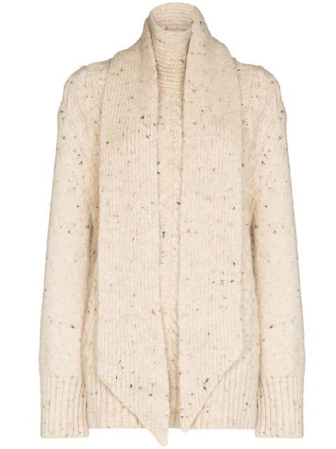 draped-neck knit jumper | Farfetch (UK)