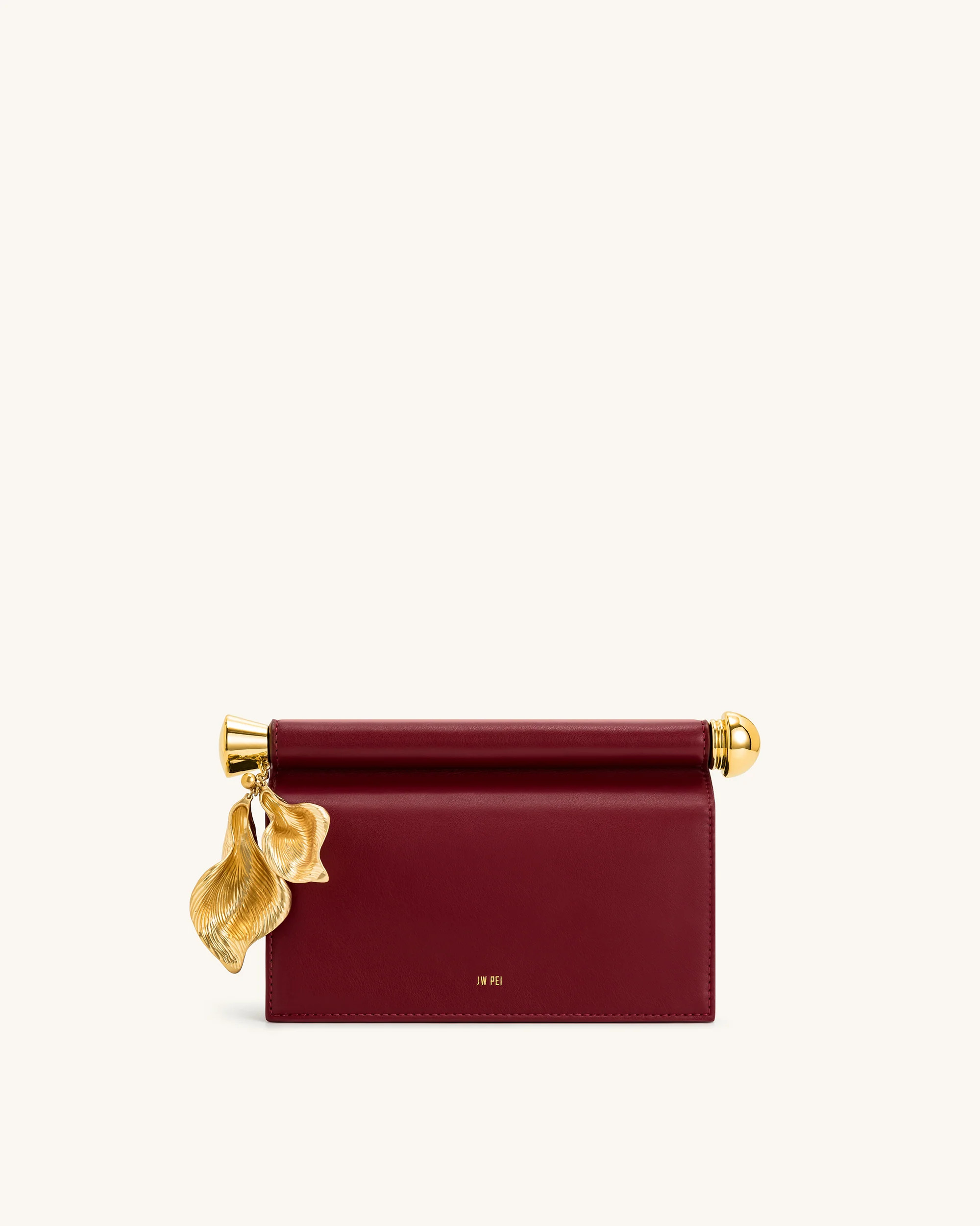 Holly Metal Pendant Embellished Clutch - Claret | JW PEI US