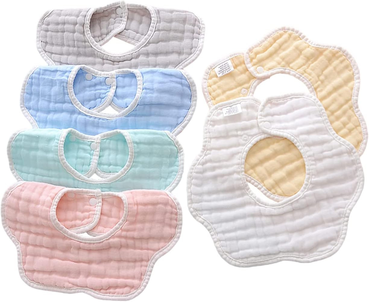 Baby Bibs Muslin Drool Teething Drooling Bibs for Baby Girl Boy Muslin Cotton | Amazon (US)