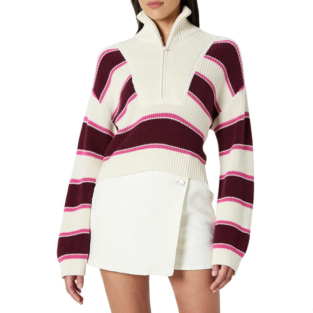 The Drop Women's Russel Stripe Half Zip Sweater | Amazon (US)