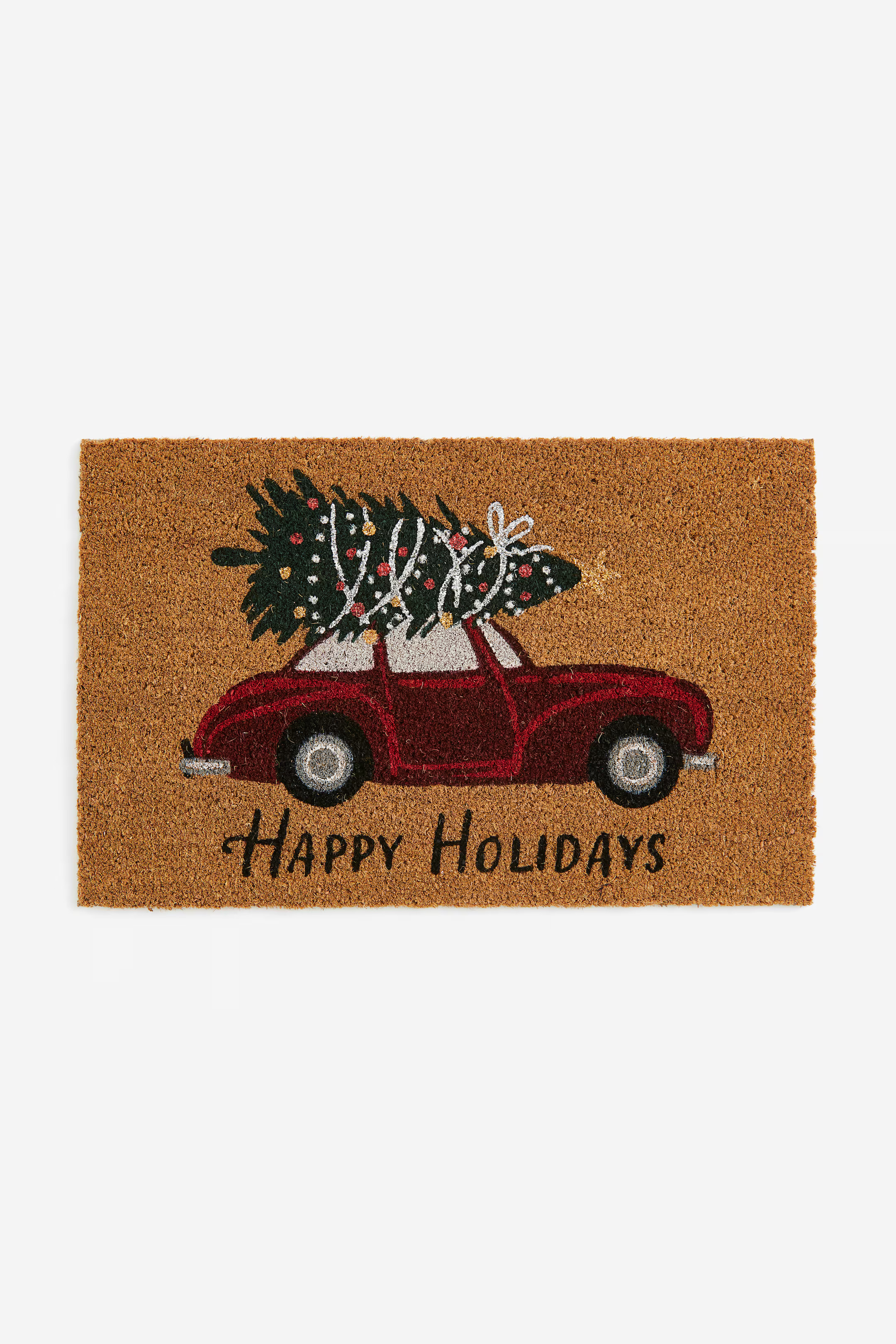 Coconut Fiber Doormat - Brown/Christmas - Home All | H&M US | H&M (US + CA)