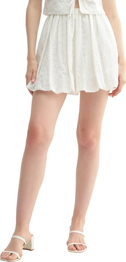 Cotton Eyelet Bubble Miniskirt | Nordstrom