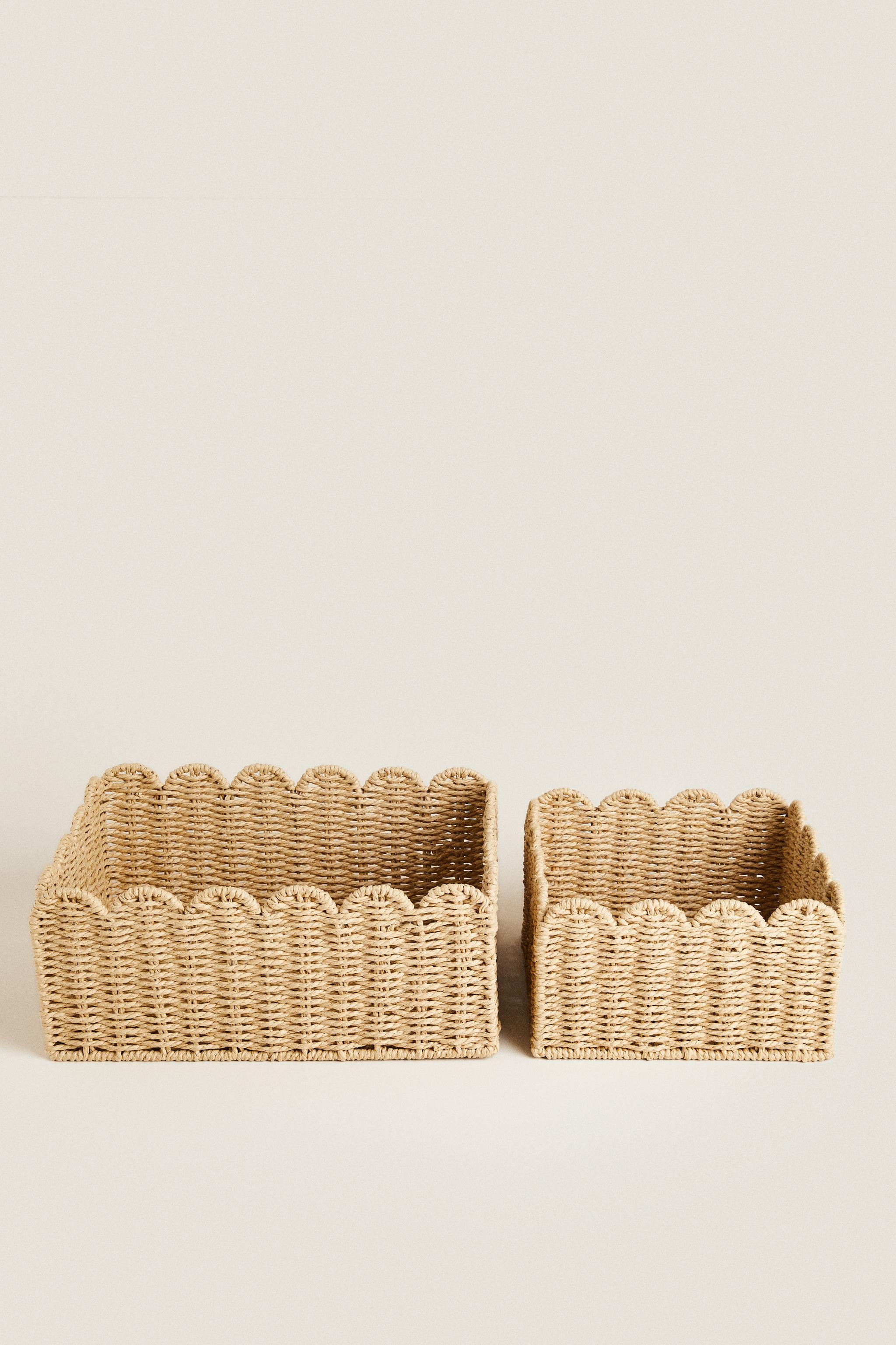 SMALL SCALLOPED BASKET | Zara US