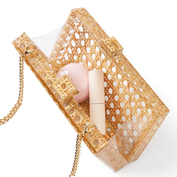 Rattan Hardshell Clutch | Mark and Graham