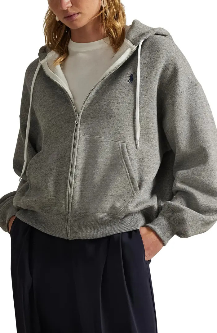 Cotton Blend Fleece Zip-Up Hoodie | Nordstrom