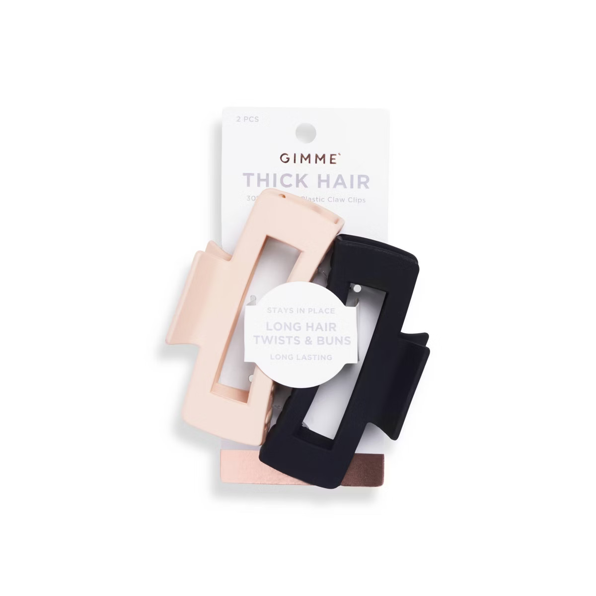 Gimme Beauty Thick Hair Claw Clip - Black - 2ct | Target