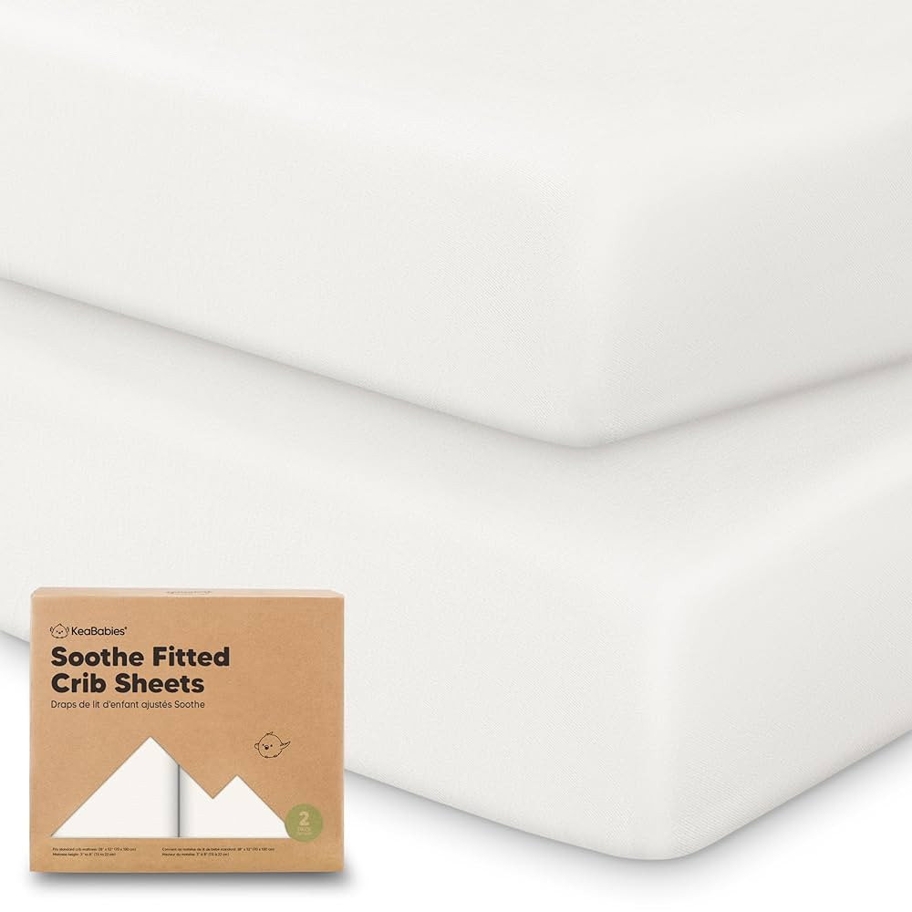KeaBabies 2-Pack Organic Crib Sheets for Boys, Girls - 52x28 Fitted Crib Mattress Sheet Neutral, ... | Amazon (US)