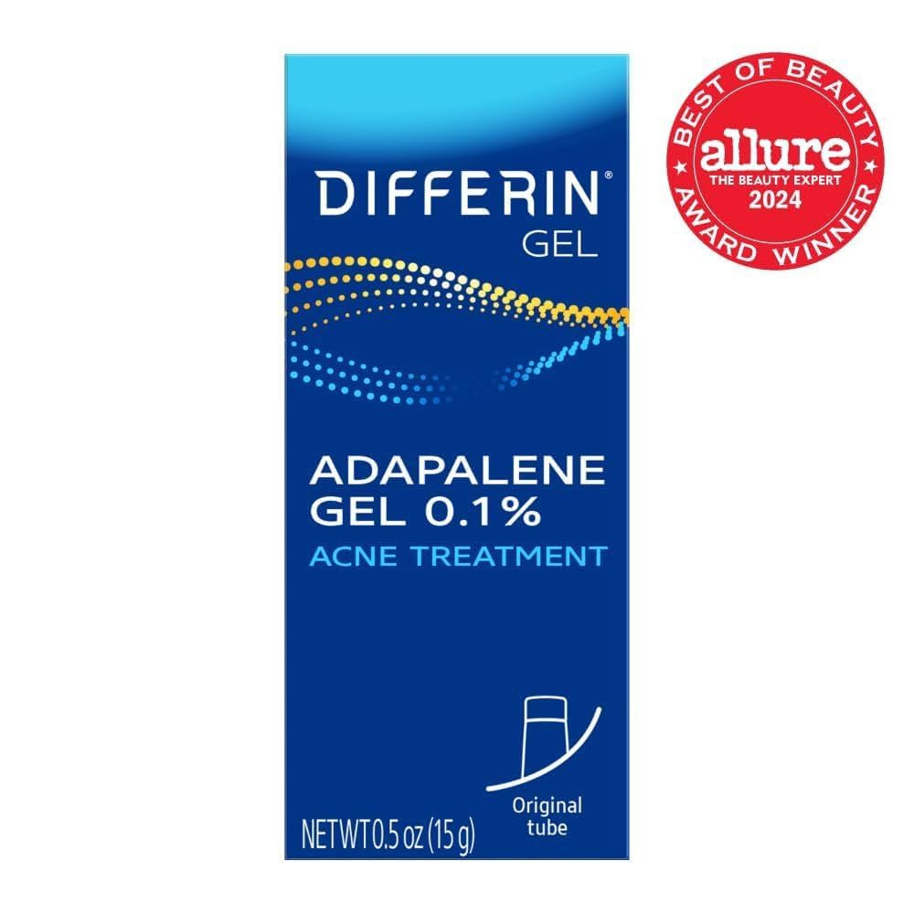 Differin Acne Treatment Gel, 30 Day Supply, Retinoid Treatment for Face with 0.1% Adapalene, Gent... | Amazon (US)