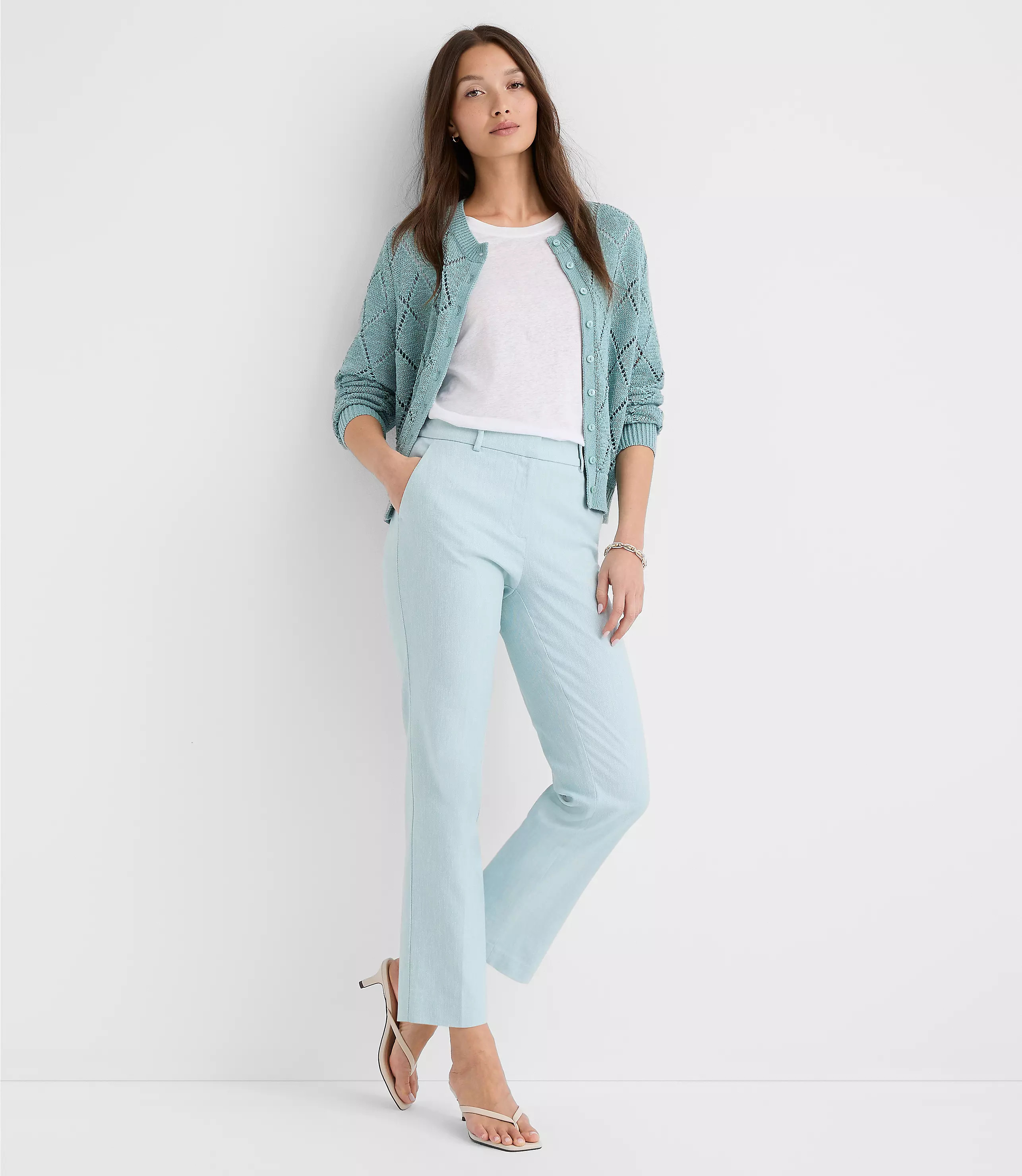 Riviera Slim Pants in Linen Blend | LOFT