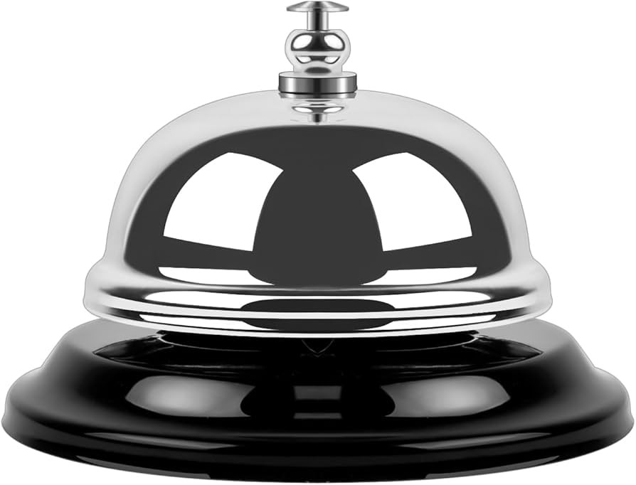 Bell for Desk – Loud & Clear Call Bell with Matte Anti-Rust Steel, Small 3.35" Footprint, Durab... | Amazon (US)
