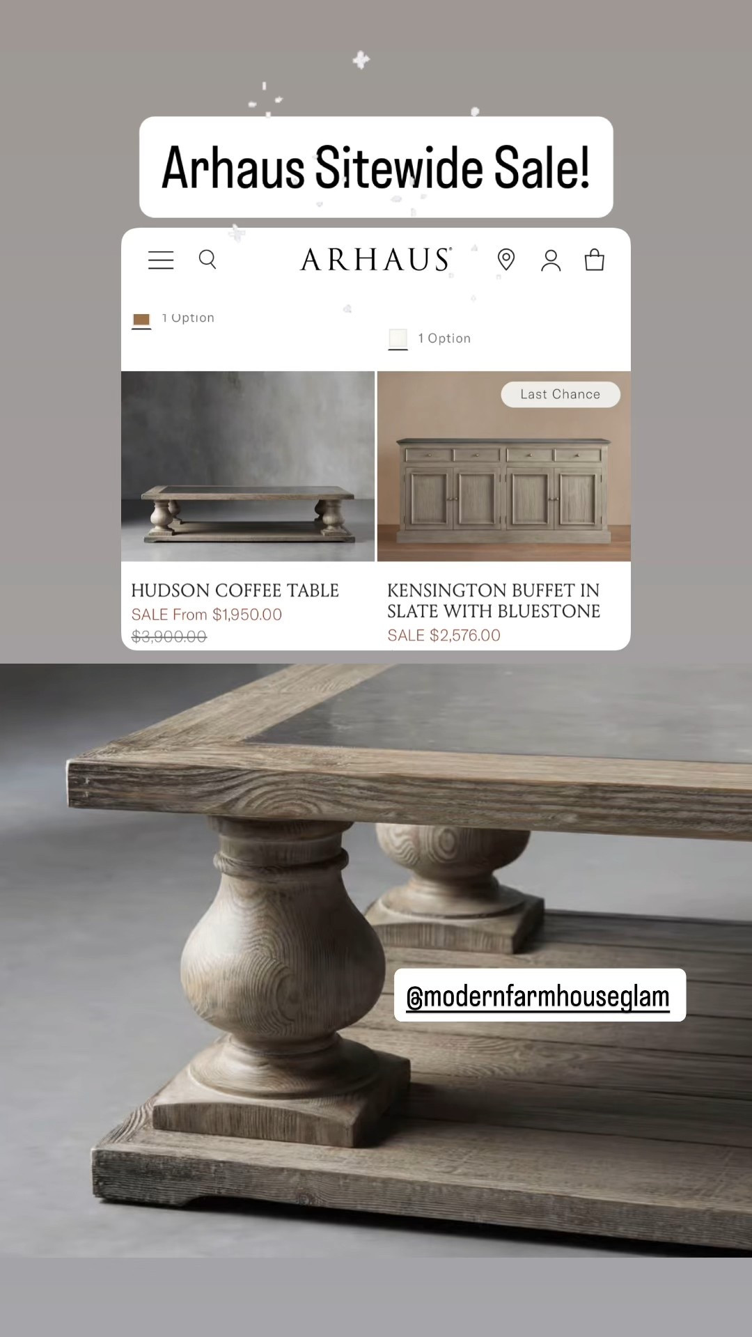 Arhaus sitewide sale

Furniture, coffee tables, lighting home decor

#LTKHome #LTKSaleAlert #LTKmomlife